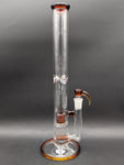 2K Glass Dual Gridline to 180 Grid Cap Bong - Amber