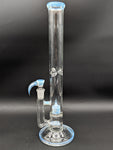 2K Glass Dual Gridline to 180 Grid Cap Bong - Ghost Accents