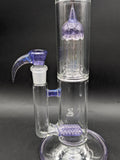 2K Glass Dual Gridline to 8 Arm Bongs - Color Accented