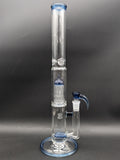 2K Glass Dual Inline to 8 Arm Bongs - Color Accented