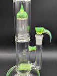 2K Glass Dual Inline to 8 Arm Bongs - Color Accented