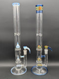 2K Glass - Triple Perc Tube - Purple Worked-Avernic Smoke Shop