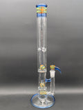 2K Glass - Triple Perc Tube - Purple Worked-Avernic Smoke Shop