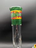 2K Glass Worked Full Accent Rasta Bong Set