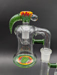 2K Glass Worked Full Accent Rasta Bong Set