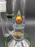 2K Glass Worked Full Accent Rasta Bong Set