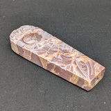 3" Flat Marble Stone Pipe w/ Flower Design