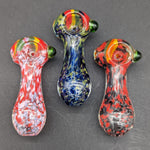 3" Frit Art Rasta Stripe Hand Pipe