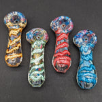 3" Gold Fumed Frit Twisted Ribbon Pipe