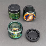 38mm Glass Partial Wigwag Storage Jar with Silicone Lid-Avernic Smoke Shop
