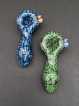 4" Color Spider Web Spoon Hand Pipe