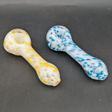 4" Dual Color Frit Spoon Pipe