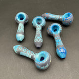 4" Etched + Sandblasted Spoon Pipes - Assorted Designs