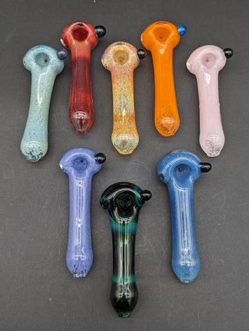 4" Fritted Spoon Pipes - by Branded Glass