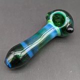 4" Fritted Spoon Pipes - by Branded Glass-Avernic Smoke Shop