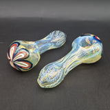 4" Fumed Rope Flower Hand Pipe-Avernic Smoke Shop