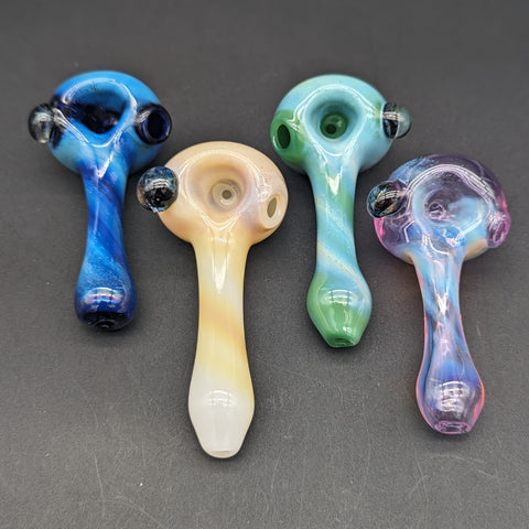4" Multi Color Twist Pipes - Reading Glass Militia