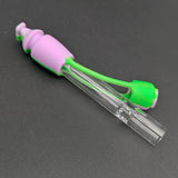 4.5" Silicone Wrapped Glass Travel Chillum-Avernic Smoke Shop