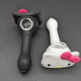 4.5" What's Up Kitty Cat Silicone Hand Pipe