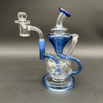 5" Recycler w/ Blue Accents | Dab Rig Set