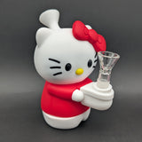 5" Silicone Bowtie Kitty Water Pipe