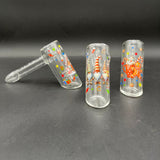 5.75" Pulsar Christmas Themed Glass Bubbler