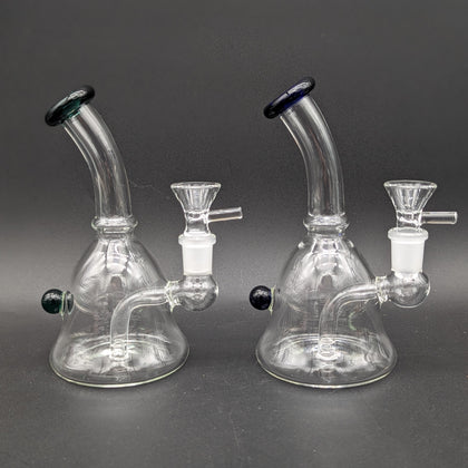 6" Bent Neck Slitted Perc Bubbler