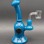 6" Color Swirl Dab Rig w/ Dichro Button