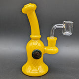 6" Color Swirl Dab Rig w/ Dichro Button