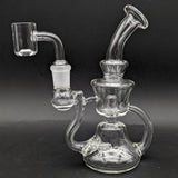 6" Double Slit Recycler Dab Rig