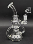 6" Double Slit Recycler Dab Rig