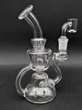 6" Double Slit Recycler Dab Rig