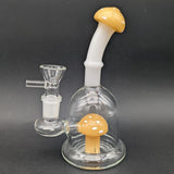 6" Mushroom Perc Bent Neck Bong