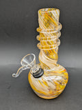 6" Spiral Frit Soft Glass Water Pipe