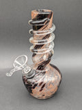 6" Spiral Frit Soft Glass Water Pipe