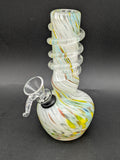6" Spiral Frit Soft Glass Water Pipe