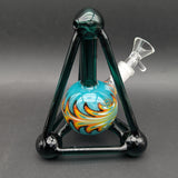 6" Tetrahedron Mini Beaker Water Pipe