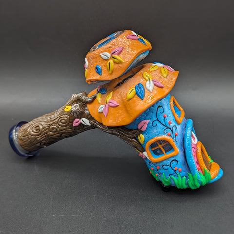 7" 3D Mushroom Hammer Bubbler w/ Tree Perc-Avernic Smoke Shop