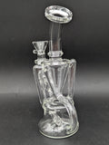 7" Clear Mini Klein Recycler Water Pipe-Avernic Smoke Shop