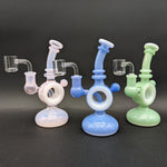 7" Donut Dual Color Dab Rig-Avernic Smoke Shop