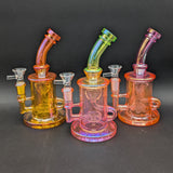 7" Iridescent Klein Recycler Water Pipe