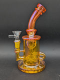 7" Iridescent Klein Recycler Water Pipe