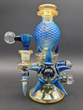 7.5" Thunderdome Glass Water Pipe w/ Horn Bowl