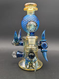 7.5" Thunderdome Glass Water Pipe w/ Horn Bowl