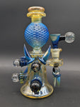 7.5" Thunderdome Glass Water Pipe w/ Horn Bowl