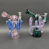 8" Double Cactus Recycler Water Pipe
