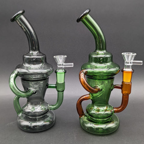 9" Full Color Klein Recycler Bong
