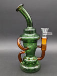 9" Full Color Klein Recycler Bong