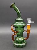 9" Full Color Klein Recycler Bong