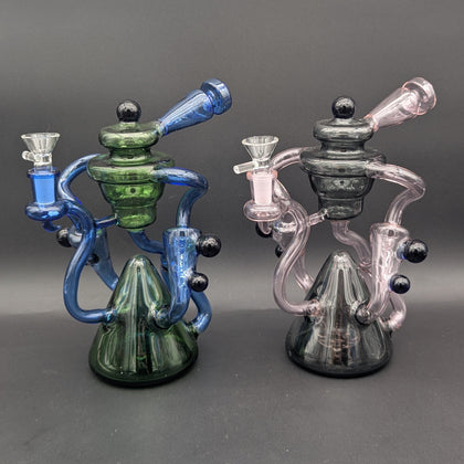 9" Multi Slit Dual Recycler Bong-Avernic Smoke Shop